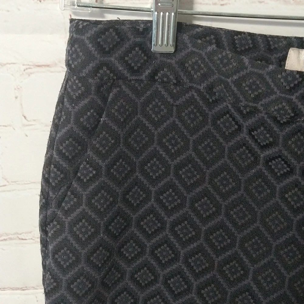 Banana Republic Ryan Fit Black Print Trouser Pant
